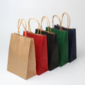 Custom Printed takeaways takeouts White Brown Kraft Gift Craft Shopping Paper Bag With Handles
