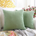 Wholesale Decorative Soft Striped Corduroy Pillowcase Decor Cushion Cover Square Throw Pillow Couch Hotel Polyester
