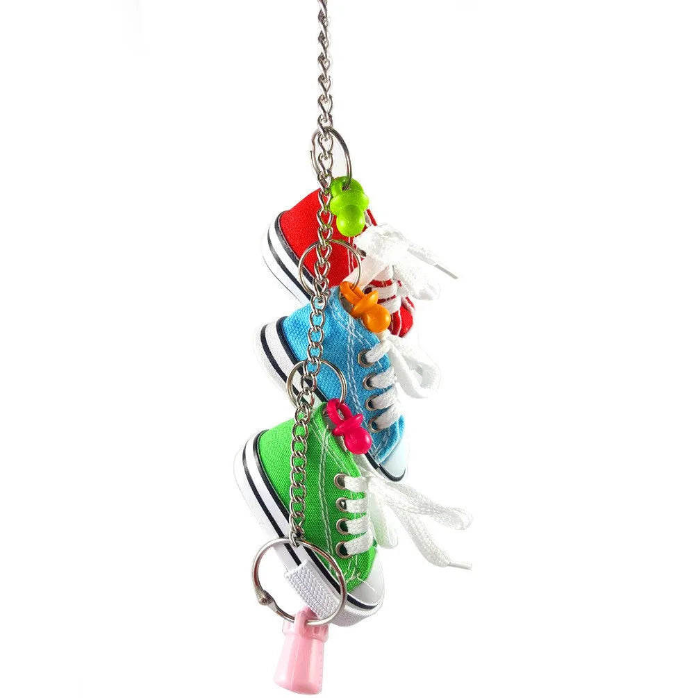 Parrot Bird Bitten Chew Toy Mini Sneakers Eco-Friendly Indoor Outdoor Use Pet Supplies Parrot Love Bird Cone Canary African Grey