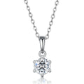 Simple Fashion Rhodium Plated Necklace Pendant Classic 925 Silver Moissanite Pendant