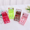 Portable Mini Travel Set 5pcs Compact Soft Synthetic Hair Eye Makeup Brushes Plastic Handles Smudge Style for Eyeliner Eyebrow