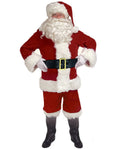 Deluxe 7-Piece Men's Santa Suit Christmas Adult Costume for Men and Women for Holiday Decorations