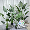E2 Indoor Plant Decor Bonsai Tree Artificial Bird of Paradise Traveler Ravenala Fake Banana Leaves Green Plant Tree in Travel