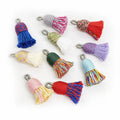 3.5cm Cotton Thread Small Tassel DIY Woven Short Tassel Colorful Fat Cotton Thread Tassel Earrings Bracelet Accessory Pendant