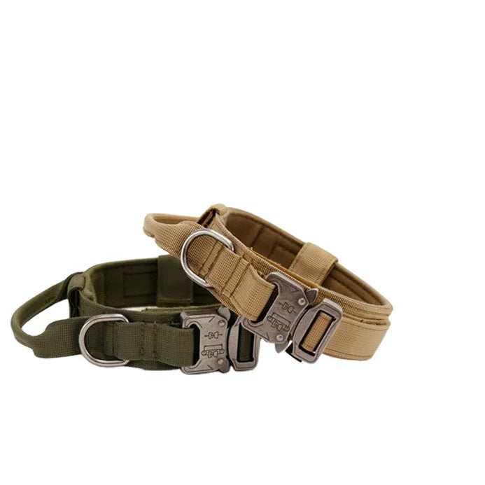 Nylon Tactical Dog Collar for Training With Control Handle