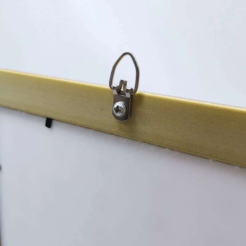 Eco-friendly 10x34mm D Ring One Hole Iron Plain Silver Galvanized Photo Album Picture Frame Hanger Wall Hook Box MegaBDM