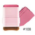 2026 New 3in1 Custom logo Cheek Lip Dark Skin Jelly Mud Vegan Cruelty Free Mini Blusher Stick Glow Satin Cream Blush