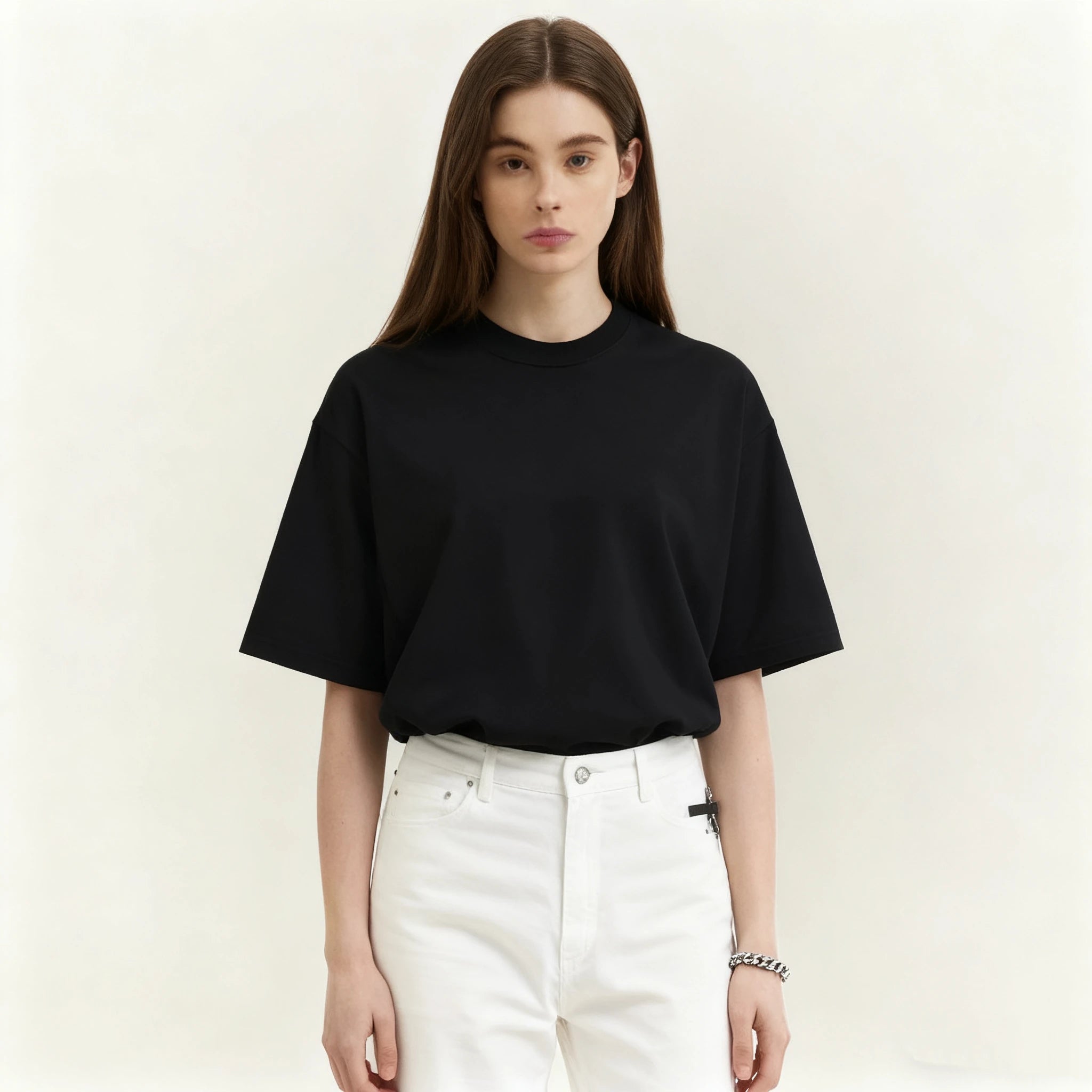 High-quality Custom-printed 100% Cotton Knitted Regular Fit Casual Unisex Solid-color Breathable Short-sleeve T-shirt