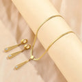 Stainless Steel Accessories Diamond Set Titanium Steel Earrings Necklace