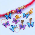 Top Quality African Hair Braid Metal Butterfly Hair Dread Bead Dreadlock Cuffs Jewelry Decoration Accessories