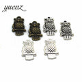 Owl Charms Antique Silver Color Pendant for Jewelry Making DIY Bracelet Necklace Handmade Accessories 21*11mm D103