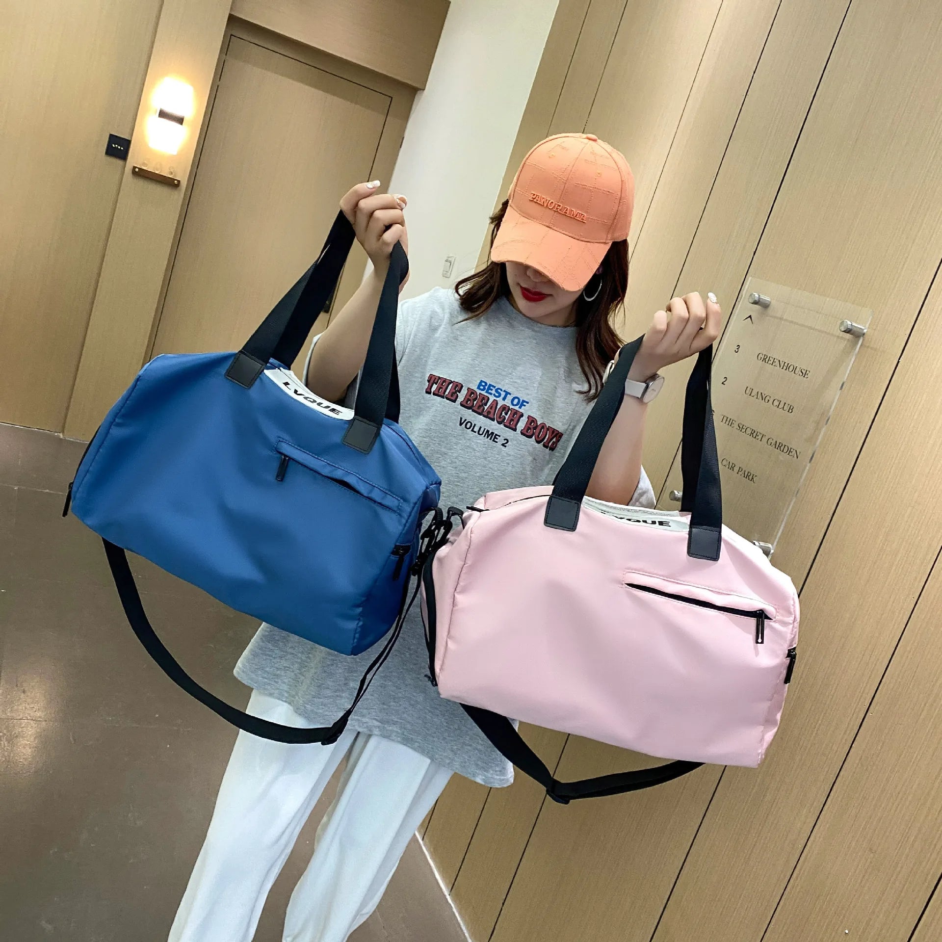 Large Capacity Sports Travel Bag for Gym Swimming Yoga-Dry Wet Separation Independent Shoe Warehouse Printable Logo-Fashionable