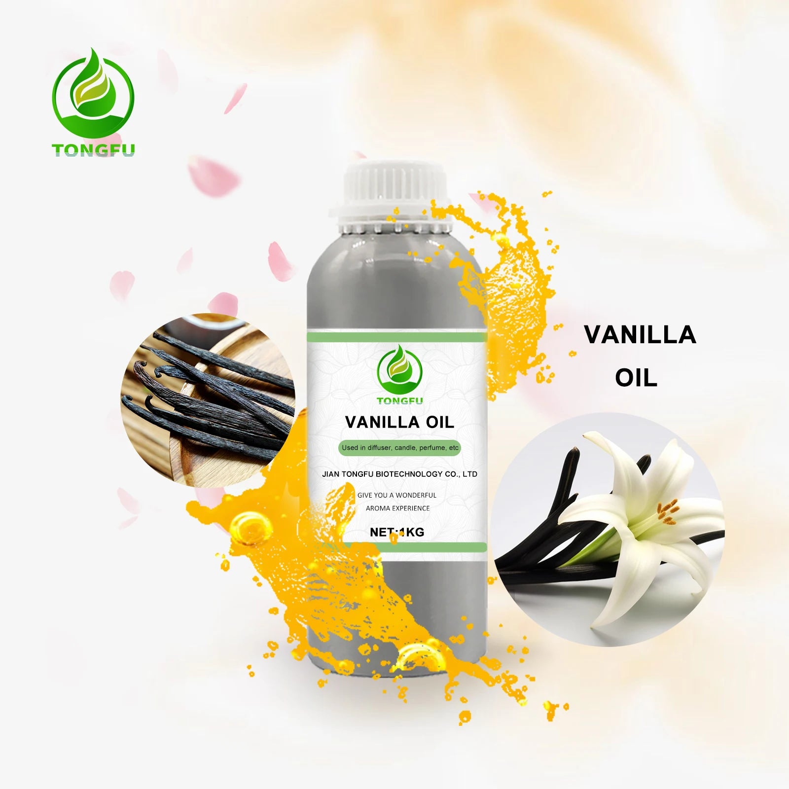 Pure Essential Vanilla Oil for Aromatherapy Body Care Soap & Candle Making Optimal Fragrance Experience