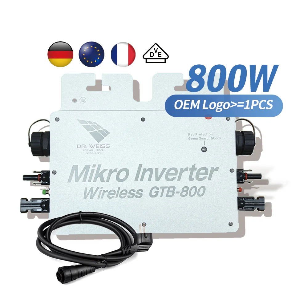 Eu Stock 800W Smart Solar Micro Inverter Single-Phase 230V IP65 Balcony Power Plant Micro Inverte 800 Watt