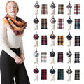 2024 Hot Sale Cute Autumn Winter Checkered Neck Gaiter Wholesale Cashmere Girl Red Black Christmas Buffalo Plaid Neck Scarf