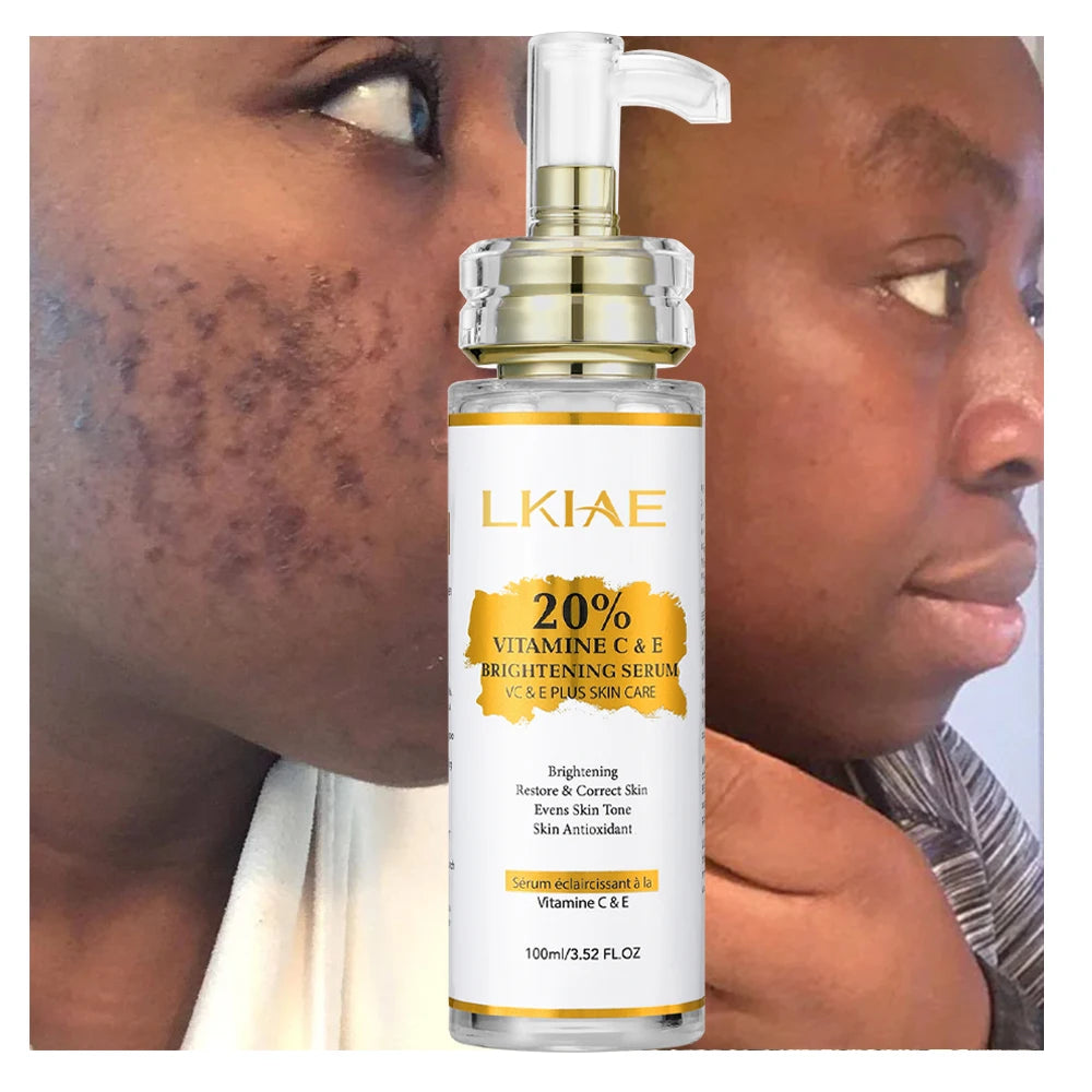 Private Label 100ml Vitamin C Hyaluronic Acid Brightening Whitening Moisturizing Anti-Aging Anti-Wrinkle Face Serum Mix Ampoules