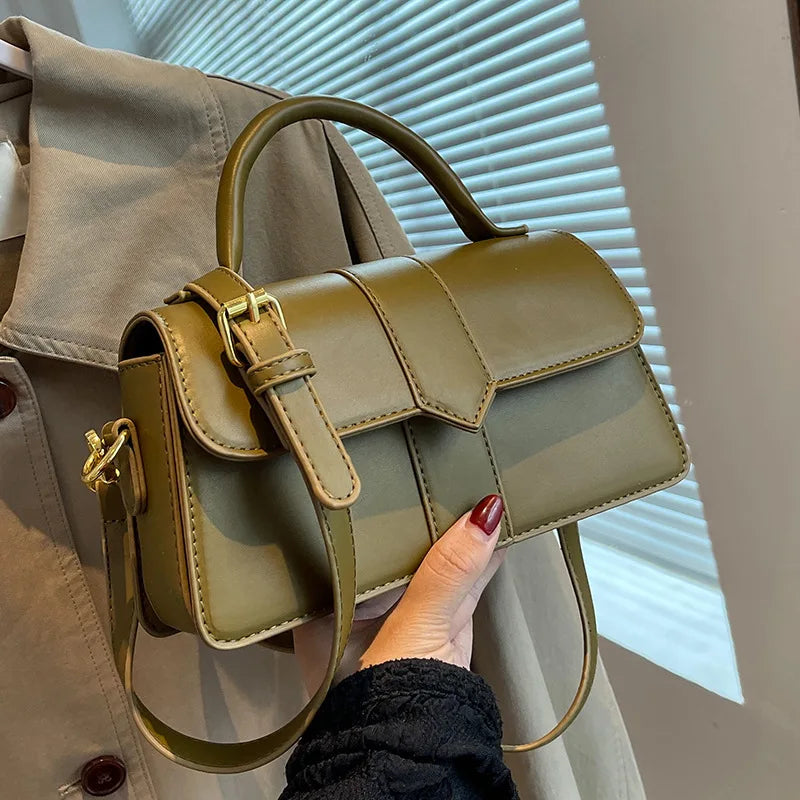 PU Leather Handbags for Women Versatile High Quality Crossbody Shoulder Bag Stylish Small Square Bag for Ladies