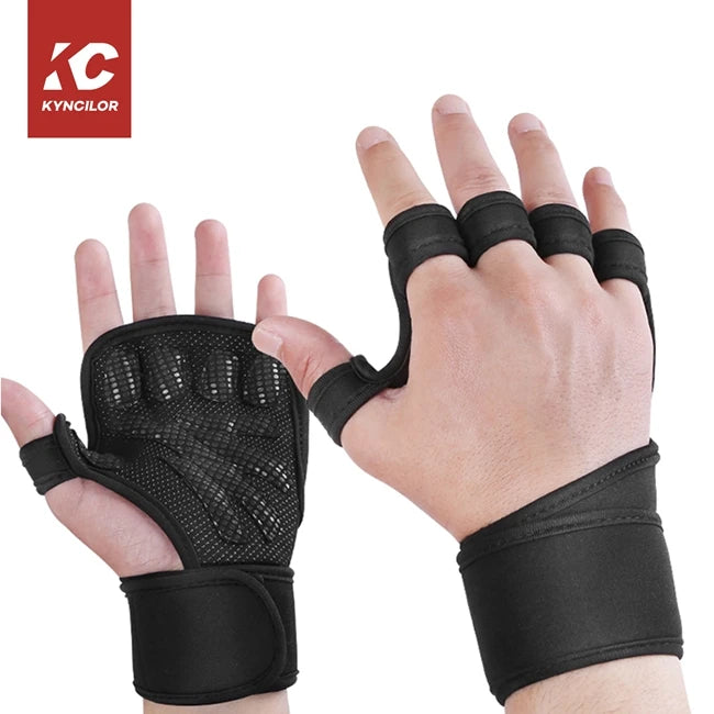 Unisex Anti-Slip Workout Gloves for Gym Training Adjustable Exercise Weight Lifting Bands Fitness for Men