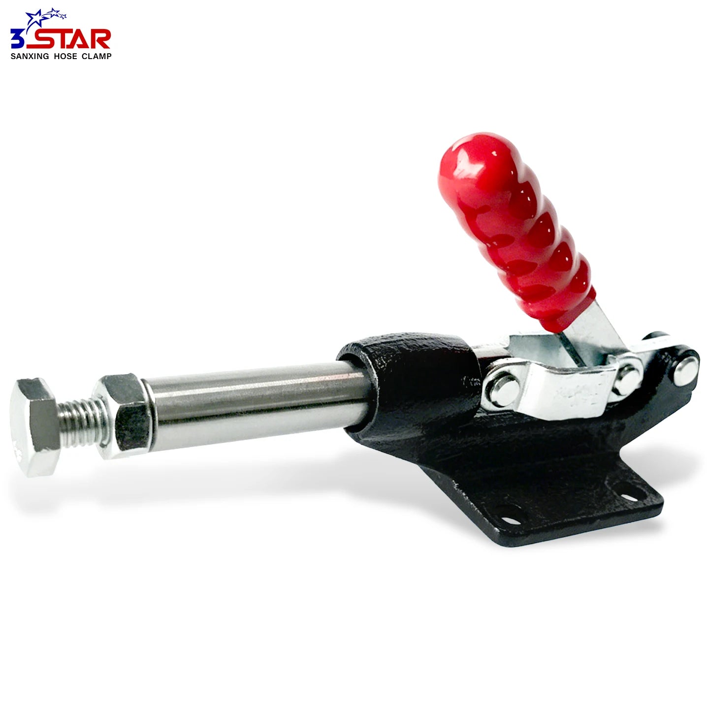 GH-304-EM Antislip Red Horizontal Quick Release Hand Tool Toggle Clamp