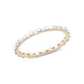 LOZRUNVE 925 Sterling Silver Gold Dainty Fashion Stacking Baguette Eternity Ring