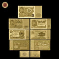 Wholesale Non-currency Collectible Russia Plastic Banknote Bank Note Bills 24k Gold Banknote
