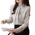 Tops Chiffon Blouse Womens Tops and Blouses Long Sleeve OL Blouse Women Shirts Blusa Feminina Shirt Top Female
