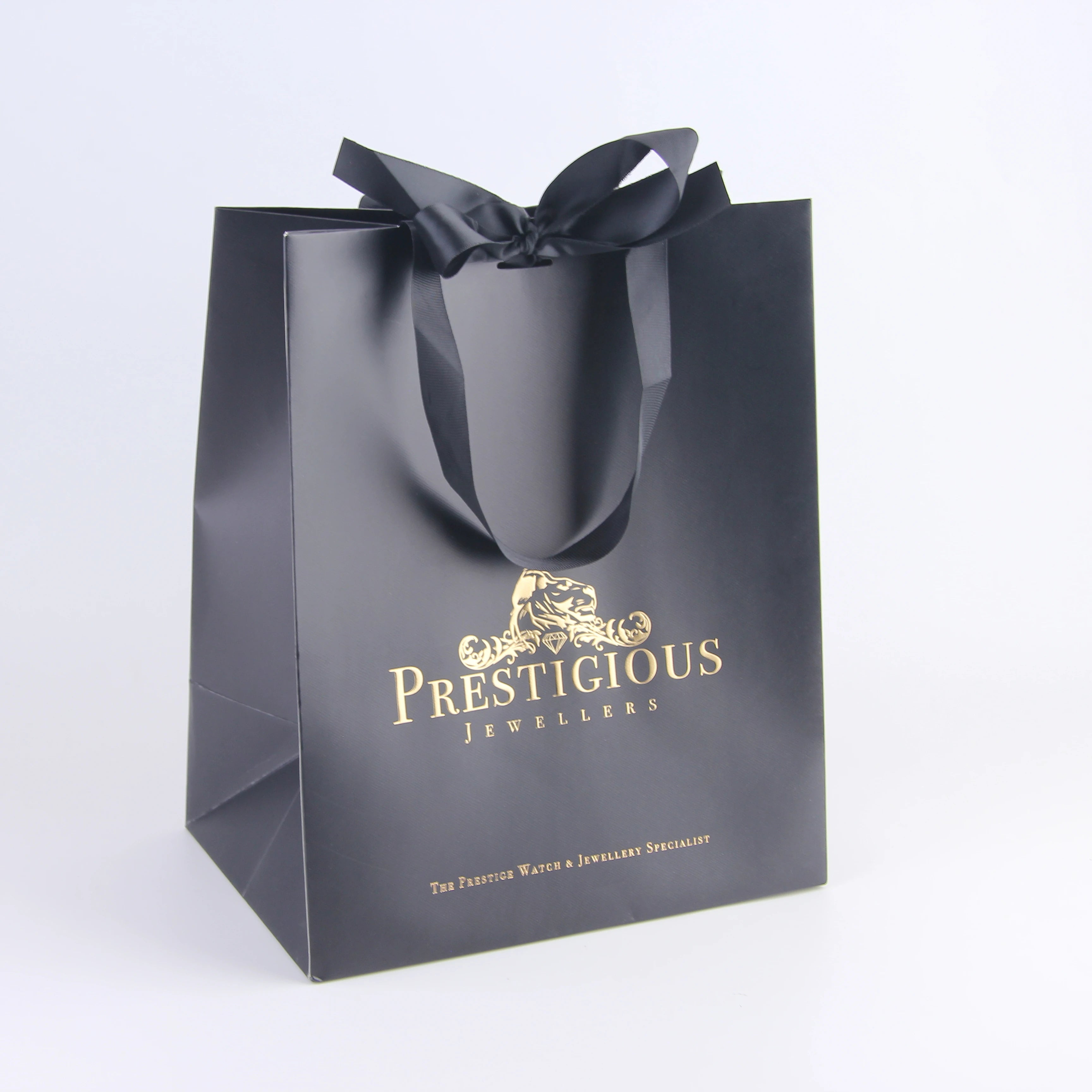 Women White Thank You Paper Shopping Gift Bag Hot Selling Packaging Bag With Ribbon for Shopping Clothes and Gift