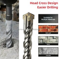 CHAJANE 10mm SDS Plus Hammer Drill Bit - High Precision â‰¤0.005mm YG8C Carbide RoHS Certified Masonry Tool