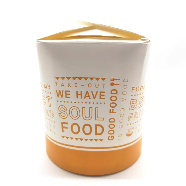 Custom Logo Printing Recyclable Stackable Biodegradable Kraft Paper Folders Take-Out Food Packaging Box