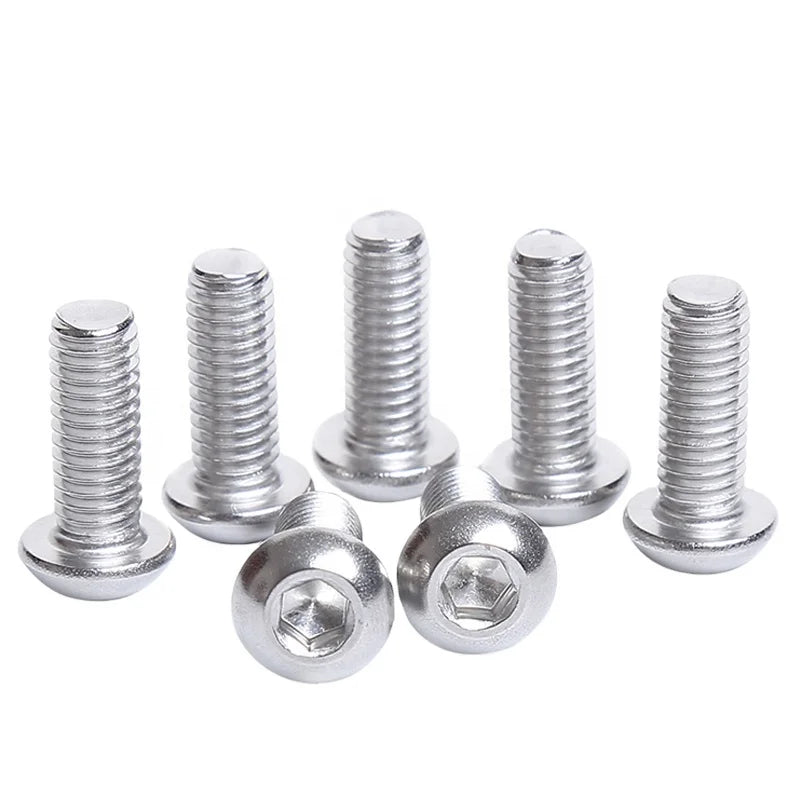 ISO 7380 M8 Metric Button Head 304 Stainless Steel Round Head Screws & Bolts Manufacturers