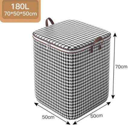 Thickened Foldable Double-tier Quilt Storage Bag Large-capacity Waterproof Moisture-proof Wardrobe Non-Woven Fabric Clothes