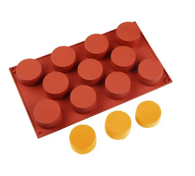 HY 11-Cavity Large Round Silicone Baking Mold