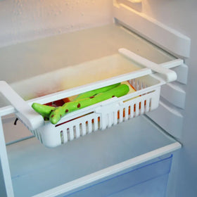 HYRI Storage Box Refrigerator Food Organizer Plastic Holder Adjustable Fridge Storage Basket