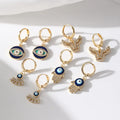 Earrings Female High Sense of French Devil Eye Temperament Net Red Long Ear Buckle