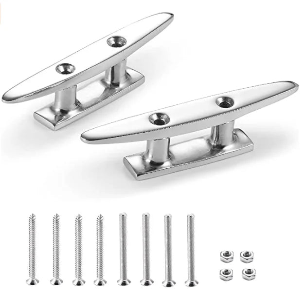 Stainless Steel Boat Accessories Boat Cleat Open Base Boat Cleat 5 Inch Dock Cleat 316 Stainless Marine Grade Steel