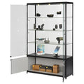 Displays D-340 Wholesale Full Vision Glass Retail Display Showcase Wall Case Customizable Size Knockdown Freestanding