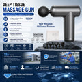 Portable Mini Massage Gun with 6 Speeds and 6 Massage Heads ABS Material Body Percussion Handheld Massager Factory Cheap