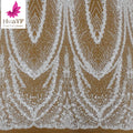 HY2752 Pure White Heavy Sequins Beaded Bridal Wholesale Price French Laces