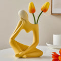 Modern Ins Style Abstract Art Vase Creative Character Niche Sense TV Cabinet Desktop Living Room Decor Matt Flower Home