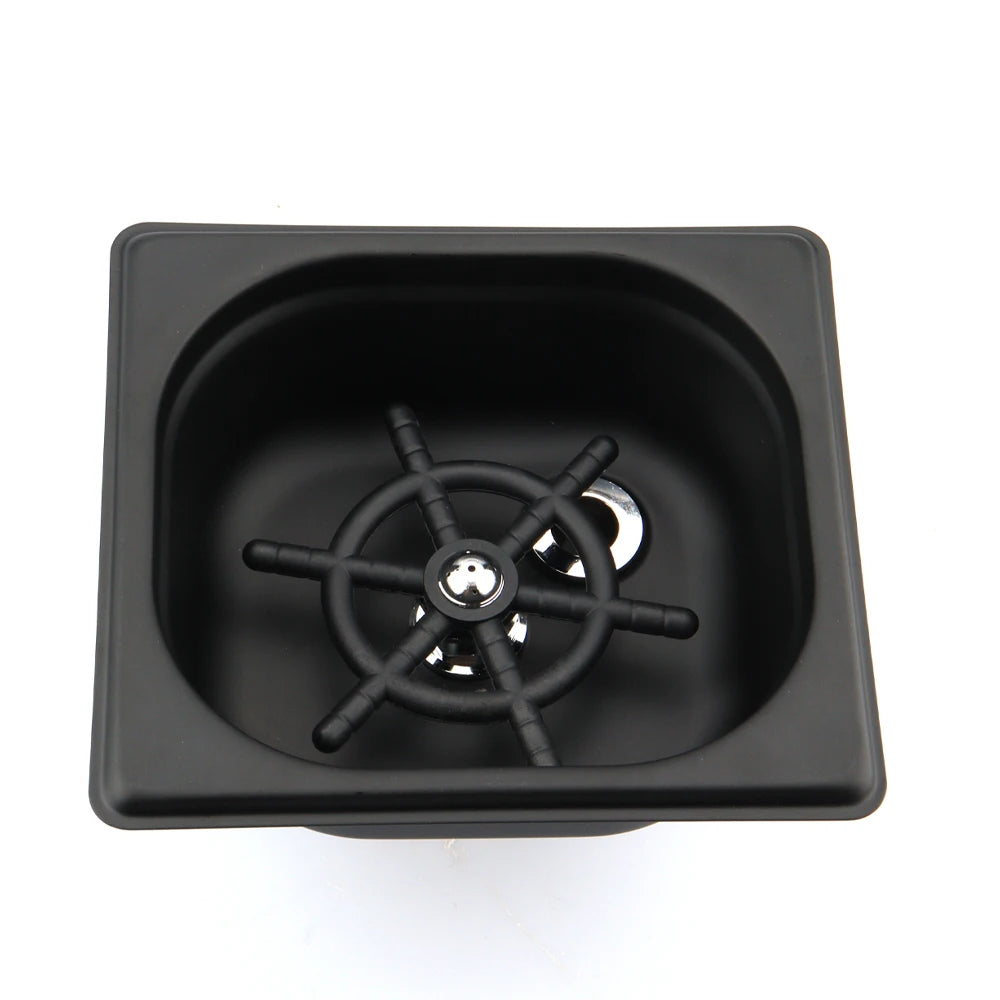 Mini Square Kitchen Washing Sink With Glass Rinser Stainless Steel Glass Bottle Milk Pitcher Rinser Beer Cup Washer