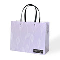 Light Luxury Gift Paper Rope Bag Leaf Pattern Purple Handbag Bag Customized logo Rivet Packaging Bags
