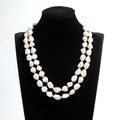 2025 Women's White Turpentine Long Necklace 120cm Two-Layered Sweater Chain Irregular Stone Beads Wholesale Bohemian Style Gift