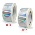 E-500PCS/Roll Manufacturers Wholesale Explosion Roll - up Laser Silver rainbow Holiday Thanks Stickers for Adhesive Commercial