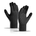 Winter Knit Gloves Warm Full Fingers Men Women With Upgraded Touch Screen - Anti-Slip Glove Fleece Lined