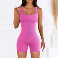 Womens Activewear Women Fashion Fitness Yoga Rompers Sleeveless Body Short Yoga Bodysuit One Piece Yoga Jumpsuit