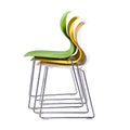 Colorful Modern Restaurant Design Sillas Plasticas Chaise Wholesale Sled Stackable Plastic Chair