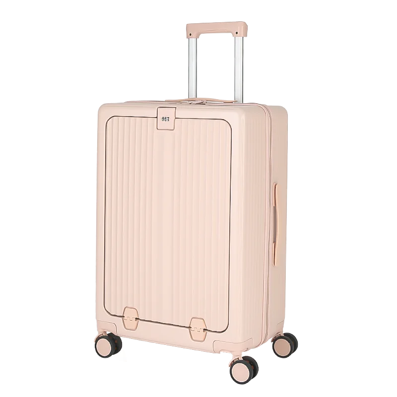 Wholesale Front-openning PC Luggage Case Durable Travelling Bags Large Capacity Suitcase Luggage Sets With USB Charge Port