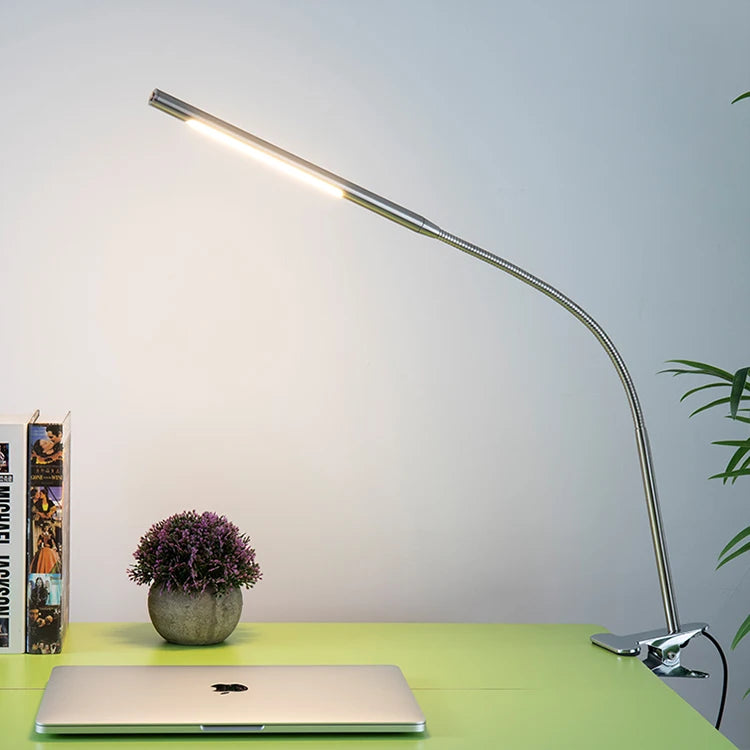 JAIYI New Design Metal Clamp Lamp Modern 5-Level Brightness Office Study Led Lights Usb Rechargeable Desk Lamps