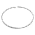 Wholesales S925 Sterling Silver Claw Set Zircons 2mm 3mm 4mm Tennis Necklace