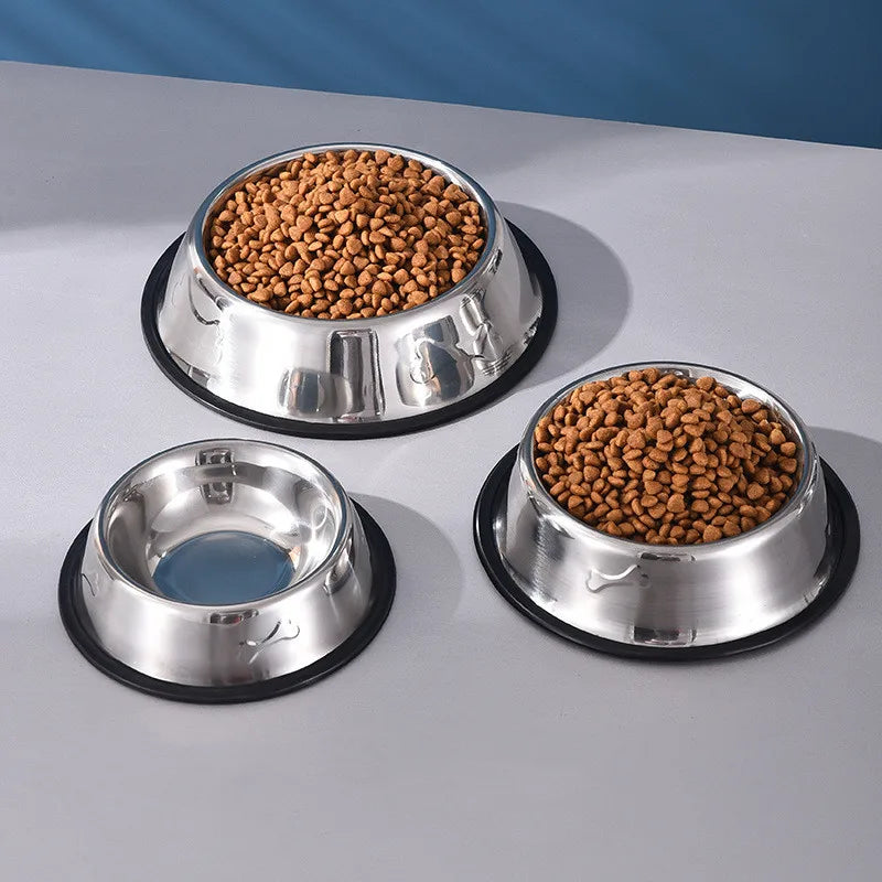 Pet Teddy Golden Retriever Stainless Steel Dog Bowl in Stock